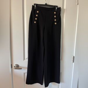 H&M Black Trousers w/ Gold Buttons